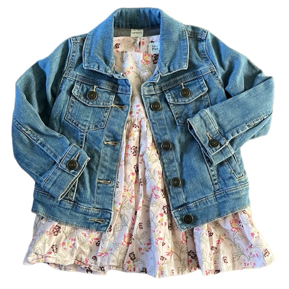 GAP 2T Dress and Carter’s 3T Denim Jacket - BUNDLE